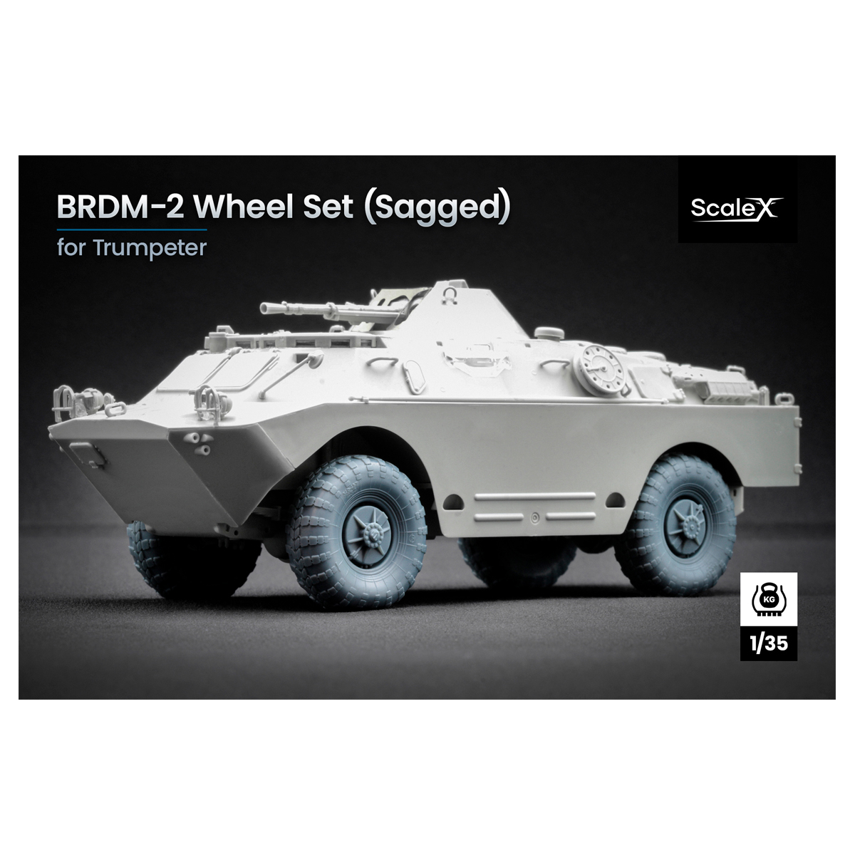 BRDM 2 Sagged wheel set (1/35)