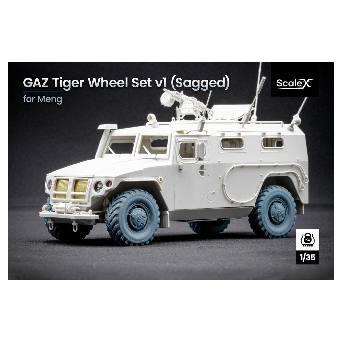 GAZ Tiger V1 Sagged whell set (1/35)