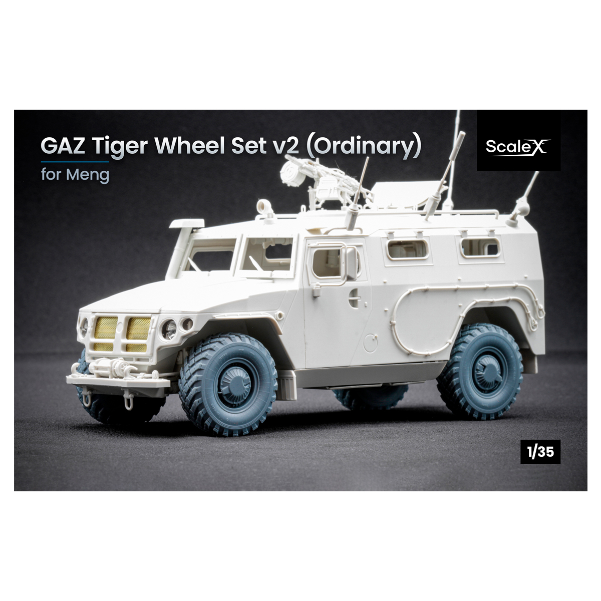 GAZ Tiger V2 (with shield) Ordinary whell set (1/35)