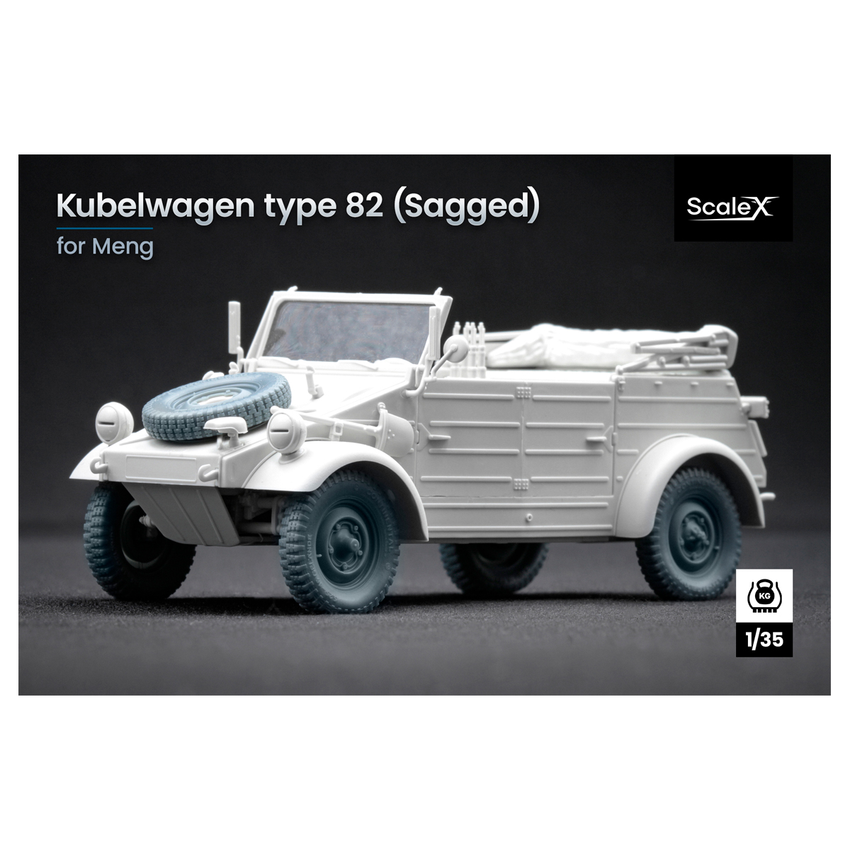 Kubelwagen type 82 Sagged whell set (1/35)