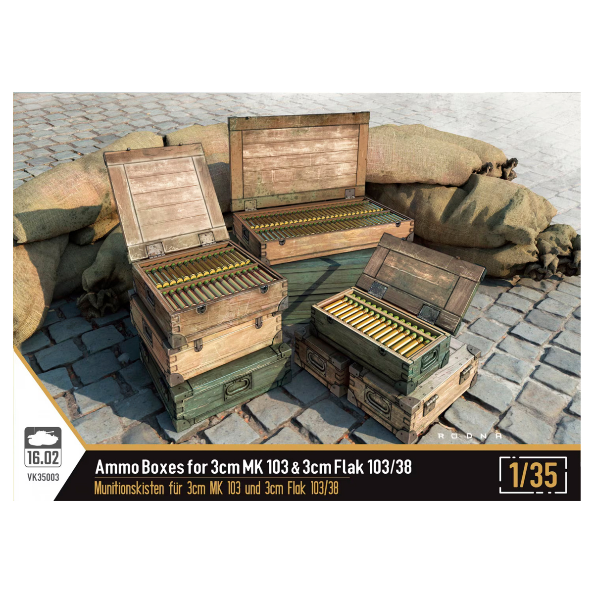 1/35 Ammo Boxes for 3cm MK103 / 3cm Flak 103/38