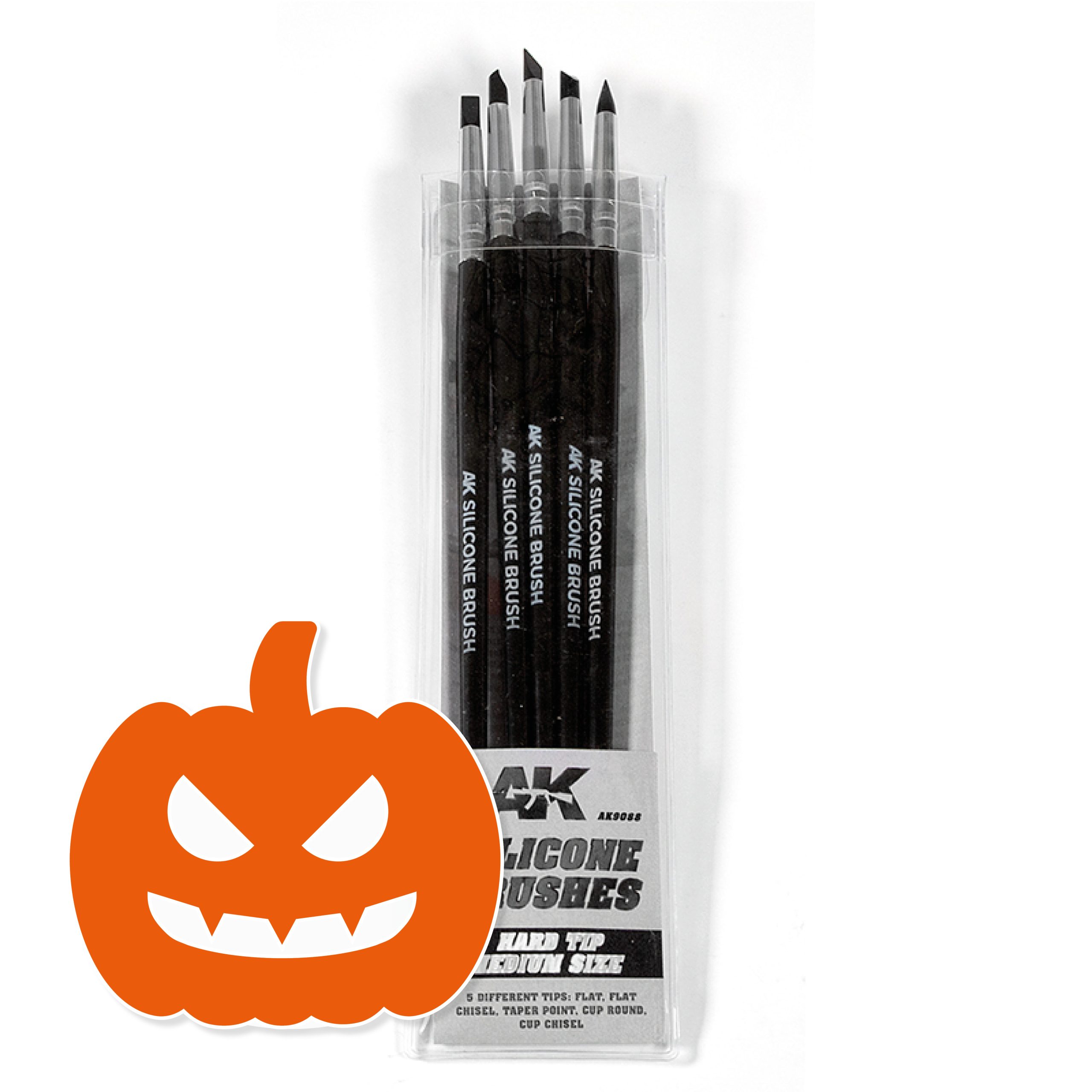 SILICONE BRUSHES HARD TIP MEDIUM (5 SILICONE PENCILS)