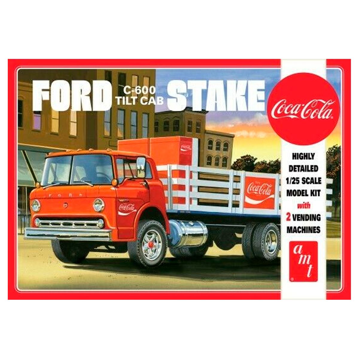 1/25 Ford C600 Stake Bed w/Coca-Cola Machine