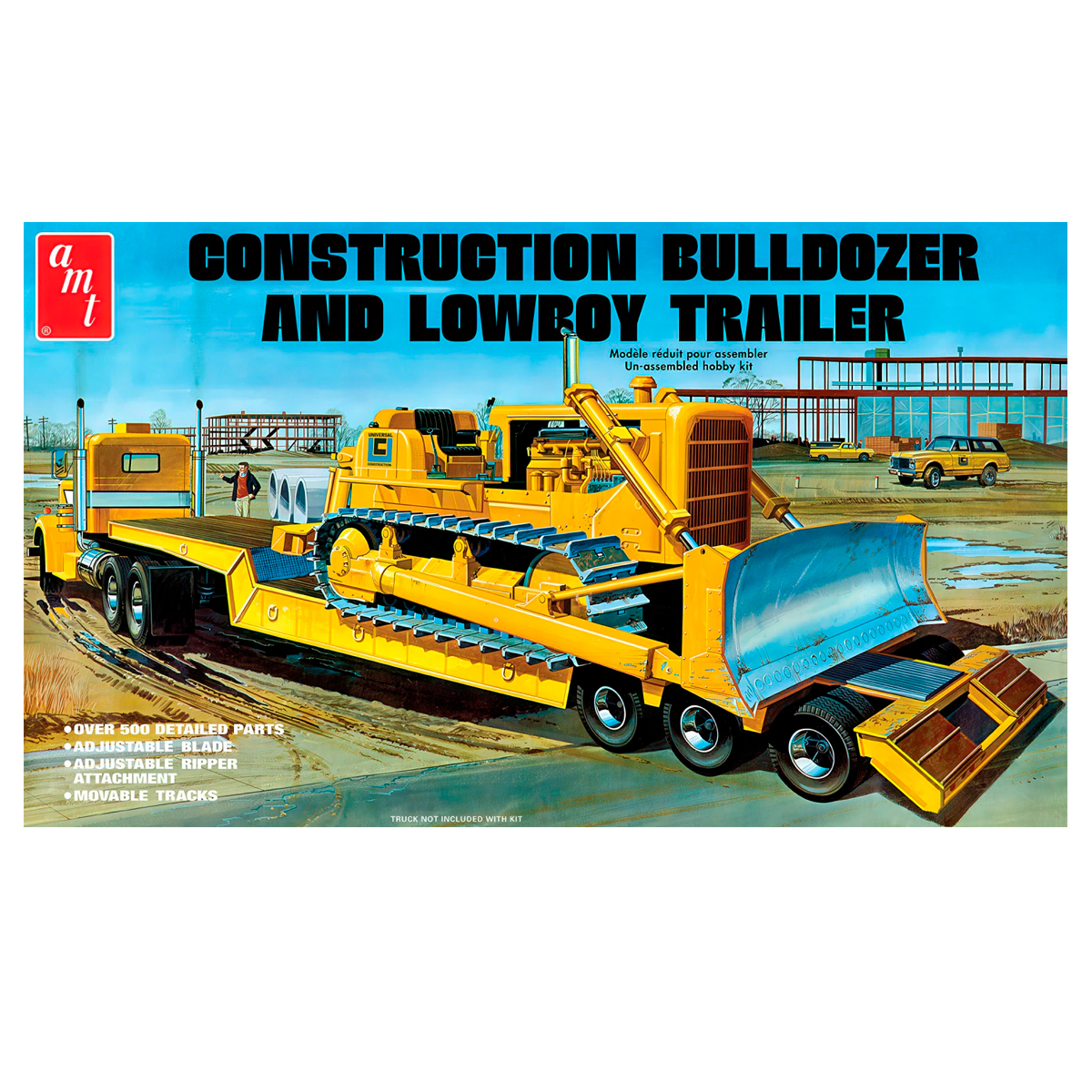 1/25 Construction Bulldozer and Lowboy Trailer