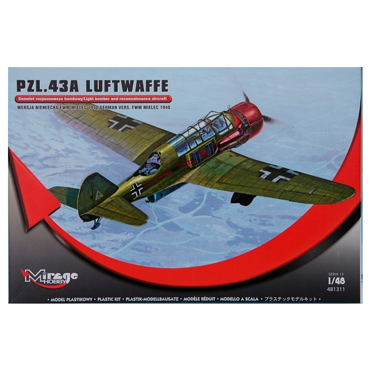 1/48 PZL.43A Luftwaffe Germ.Vers. MIELEC 1940