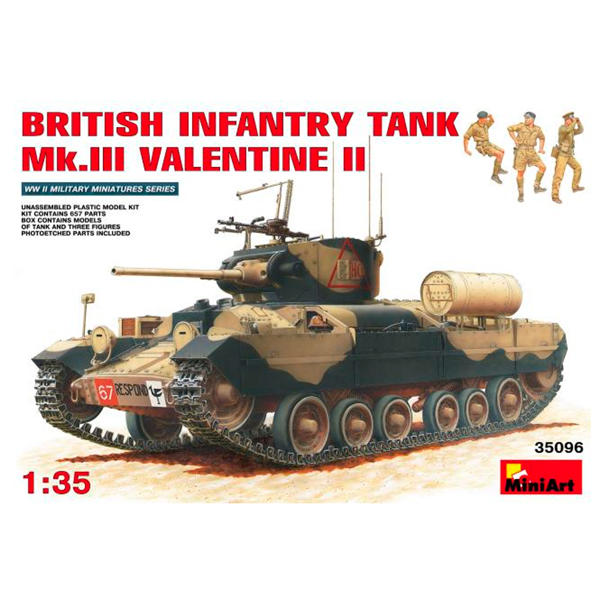 1/35 British Infantry Tank Mk.III Valentine II (Box slightly damaged / Caja ligeramente dañada)