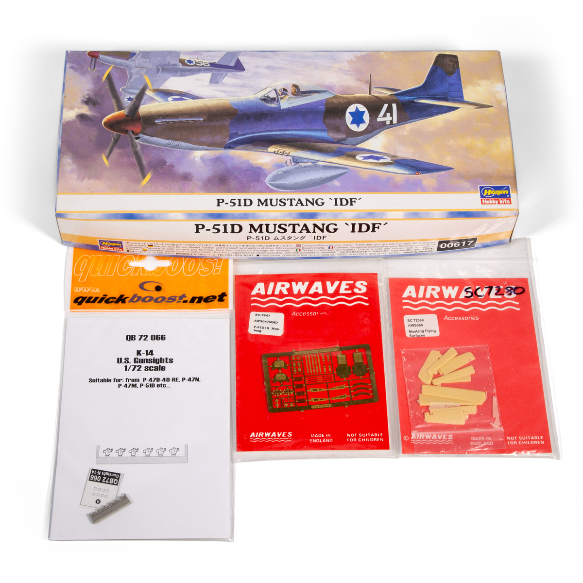 PACK VINTAGE HASEGAWA 1/72 P-51D Mustang `IDF´