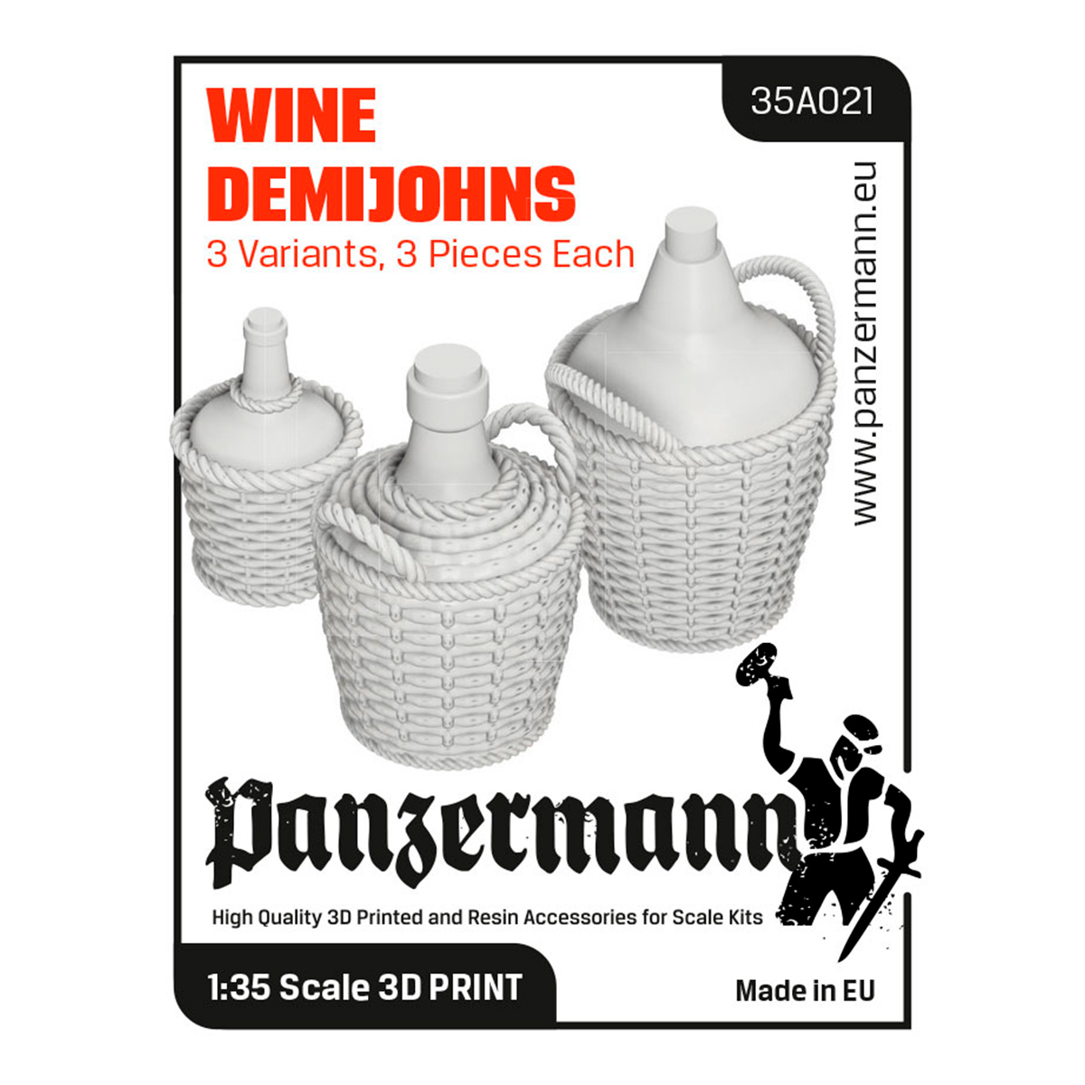 Wine demijohns (3 variants, 3 pcs. each) 1/35