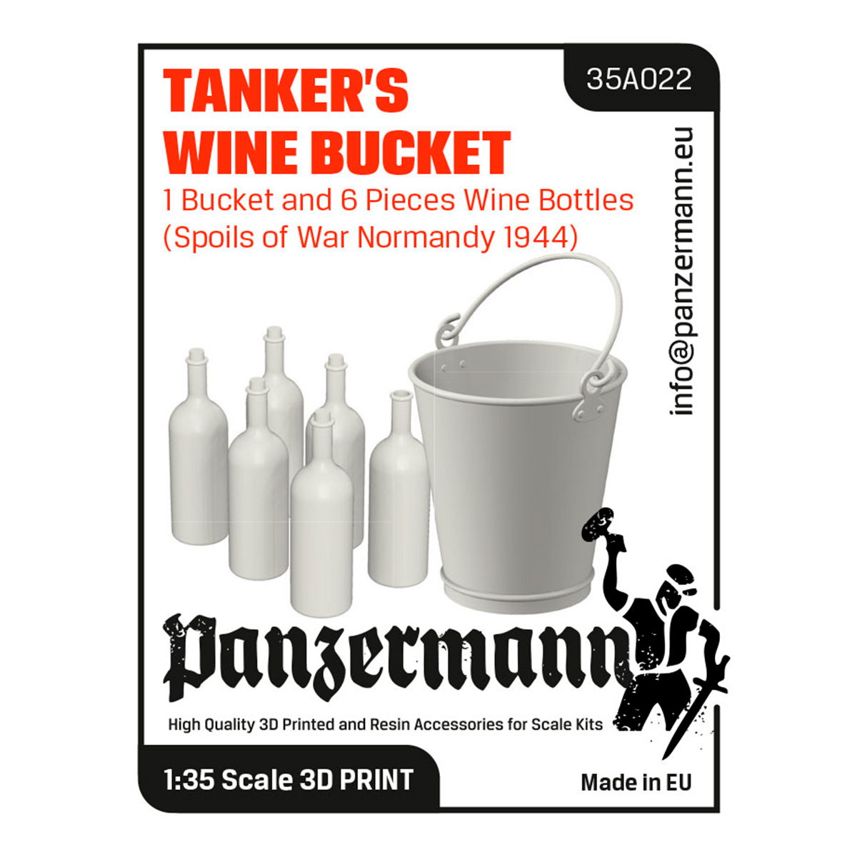 Tanker´s wine bucket, (1 bucket and 6 wine bottles) 1/35
