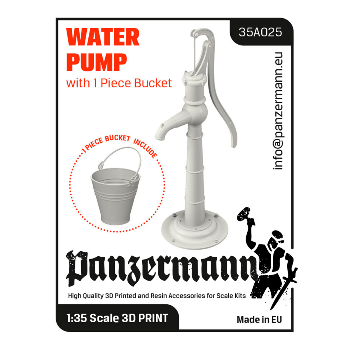Water Pump with 1 Piece Bucket 1/35