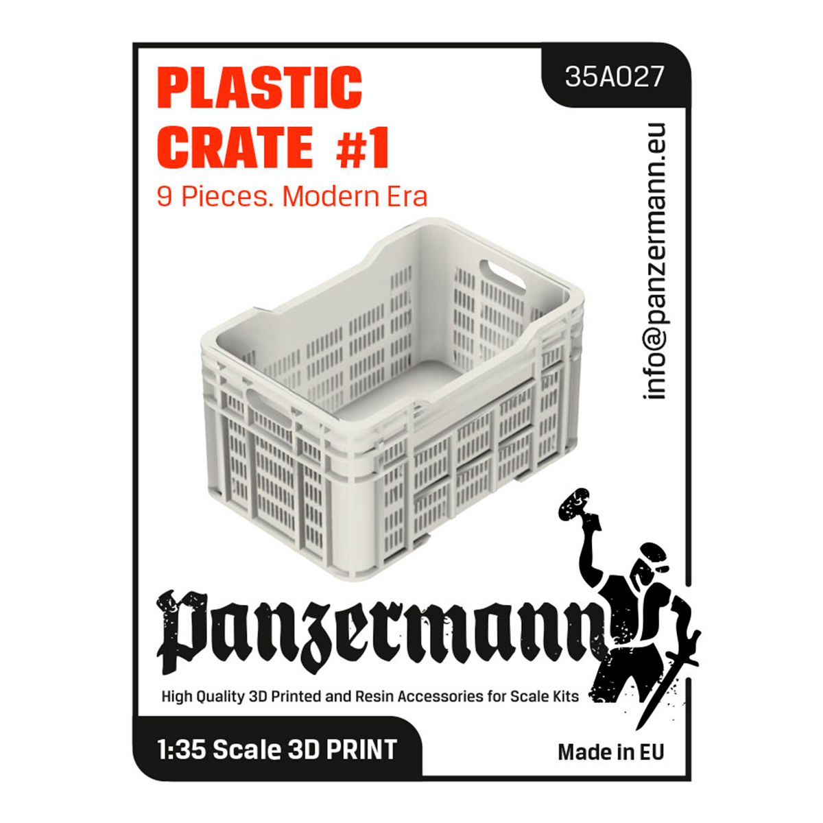 Plastic Crate #1 (9 pieces. Modern Era) 1/35