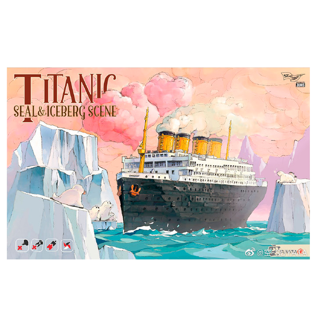 Titanic Seal & Iceberg scene 1/egg