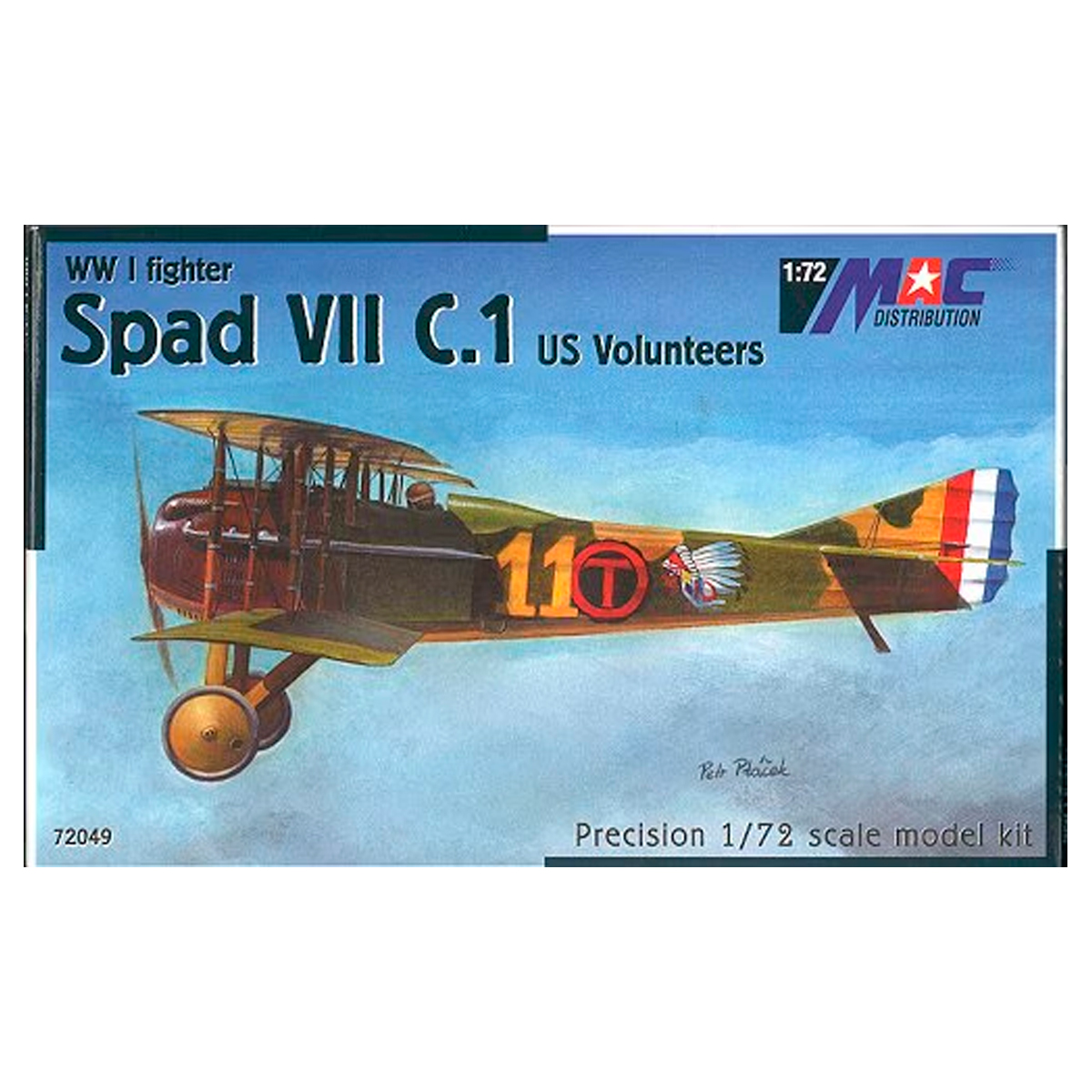 1/72 Spad VII C.1 US Volunteers WW I fighter