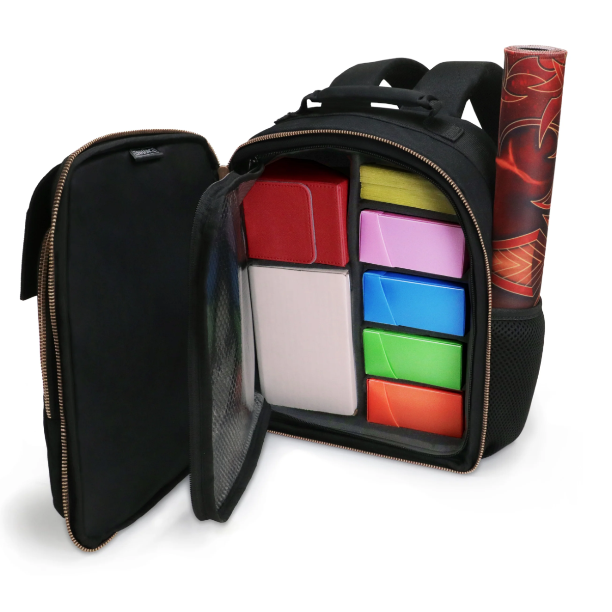 Small MTG Backpack with Customizable Interior for Deck Boxes, Dice Bags