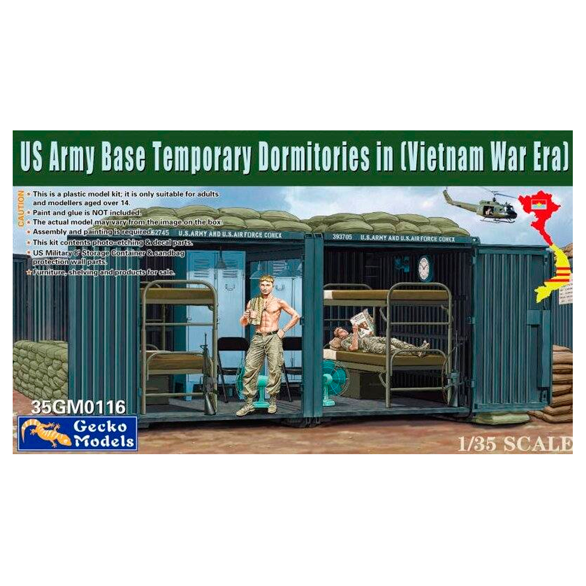 1/35 US Army Base Temp. Dormitories in (Vietnam War Era)