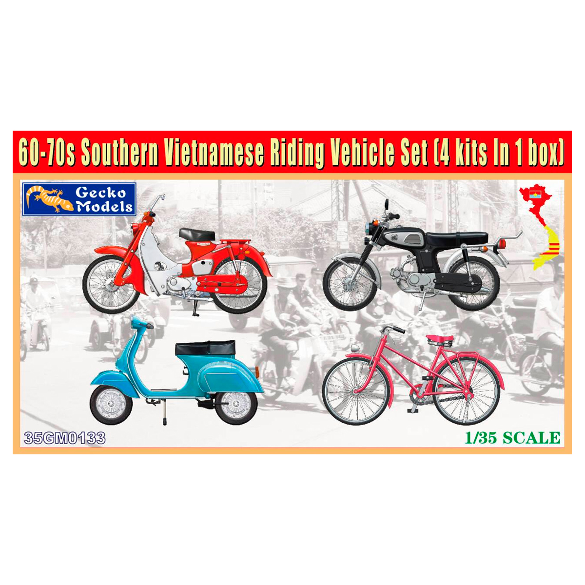 1/35 Gecko Models 1/35 60’s-70’s Southern Vietnamese Riding Vehicle Set