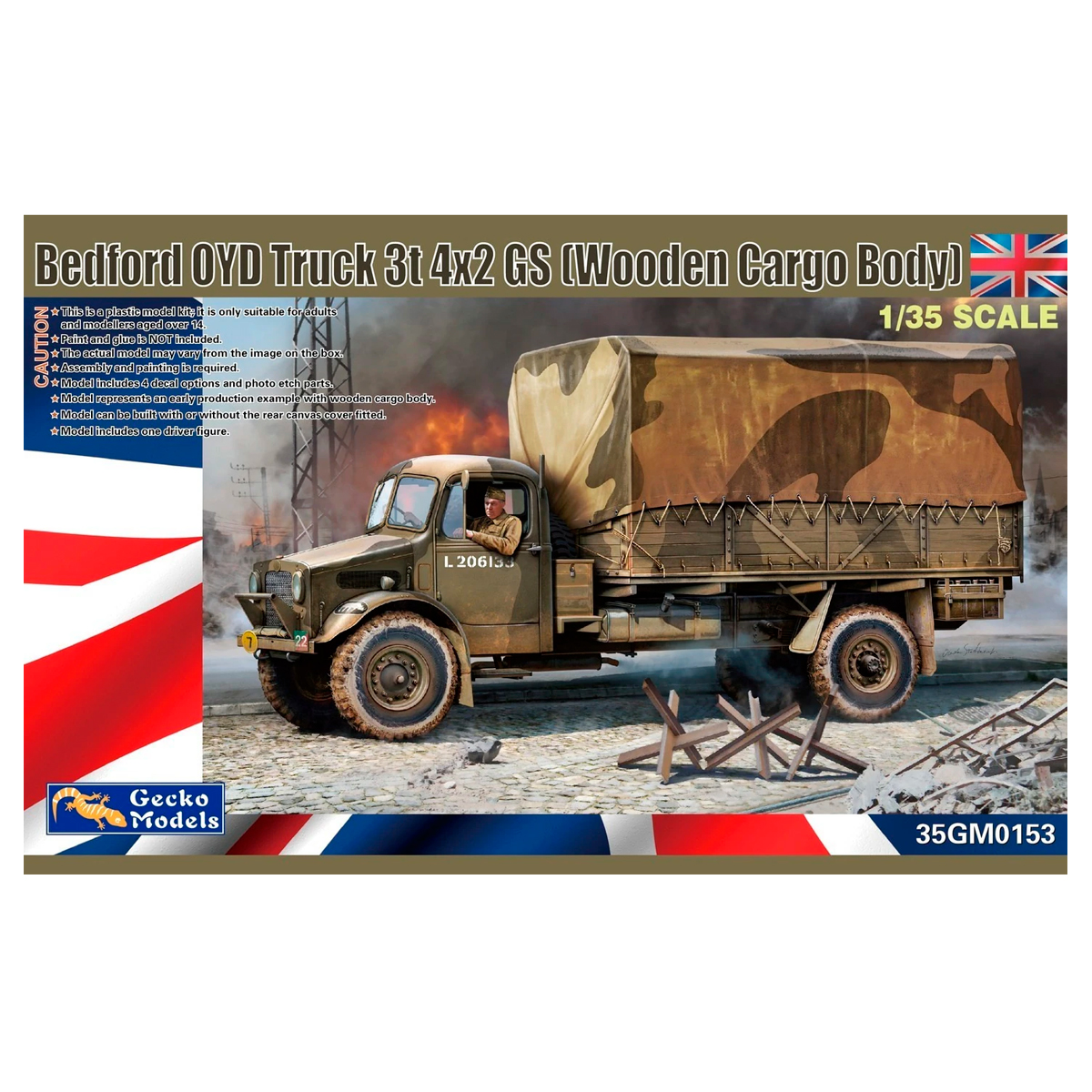 1/35 Bedford OYD Truck 3t 4×2 GS (Wooden Cargo Body)