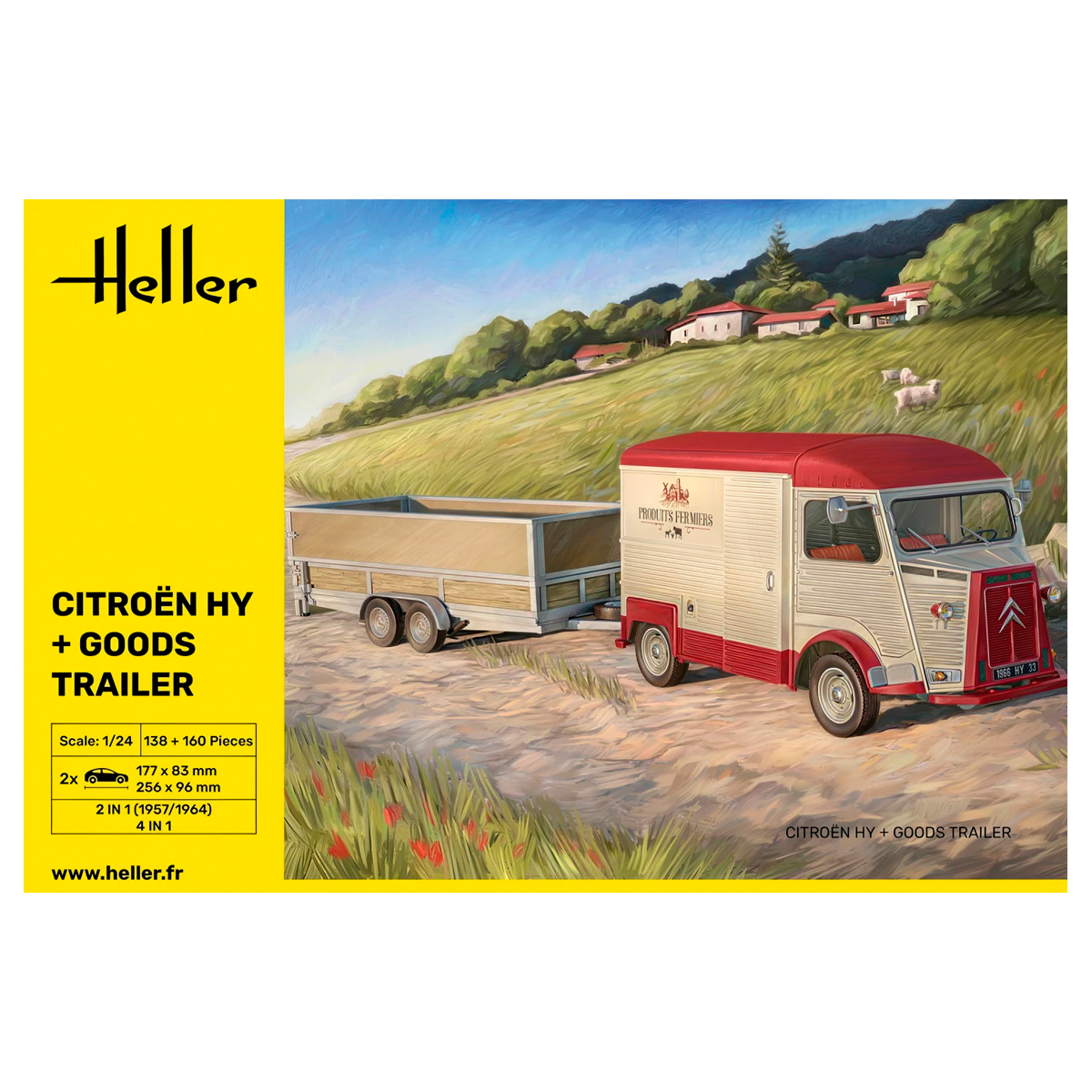 1/24 Citroën HY + Goods Trailer