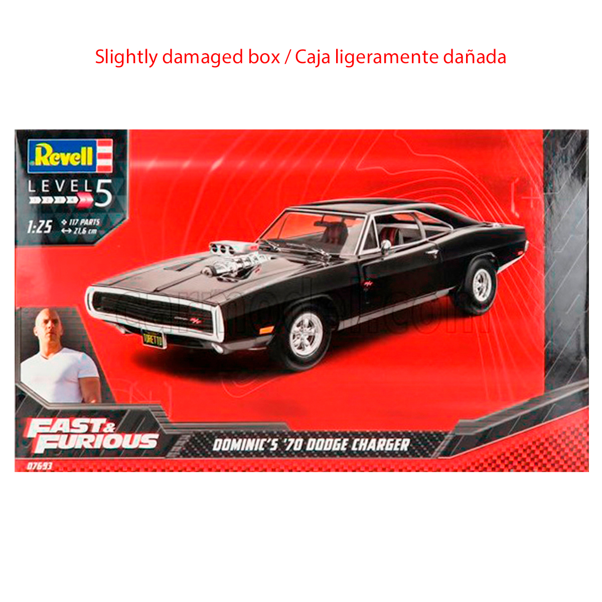 Fast & Furious – Dominics 1970 Dodge Charger 1/25 (Slightly damaged box /Caja ligeramente dañada)