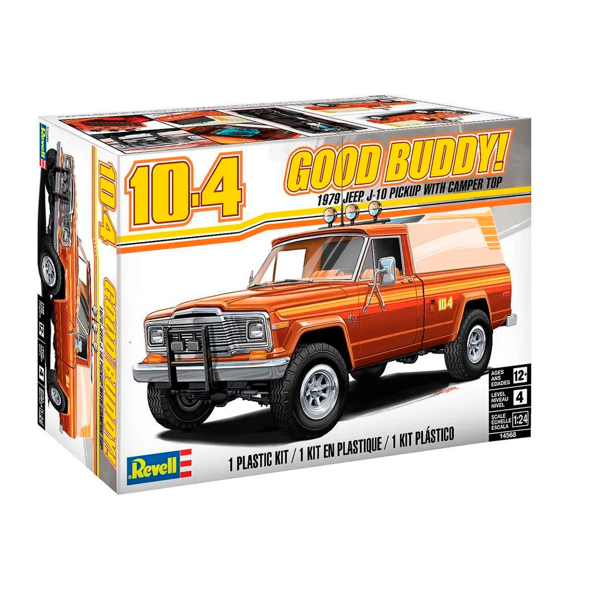 1/24 10-4 Good Buddy! 1979 Jeep J-10 Pickup with Camper Top