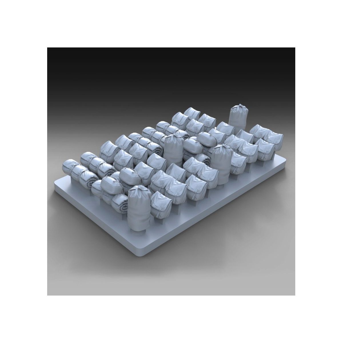 U.S. assorted bags set – WWII (1/72 scale)