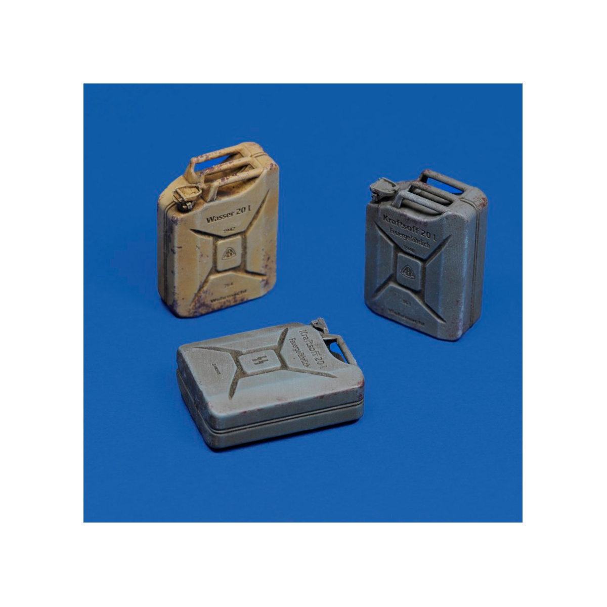 German jerrycans – WWII 3 pcs (1/16 scale) 3D printed