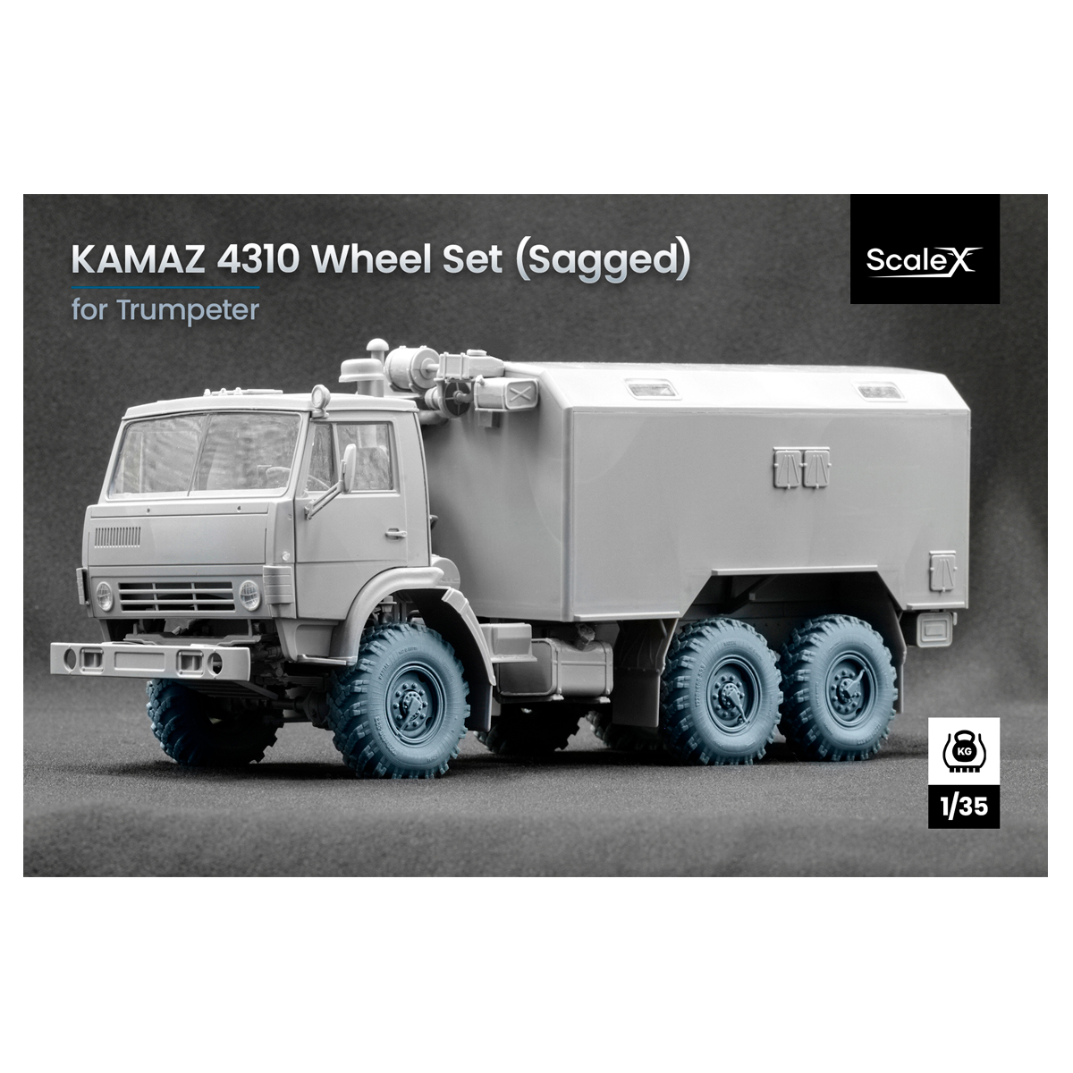 Kamaz 4310 Sagged Wheel Set for Trumpeter 1/35