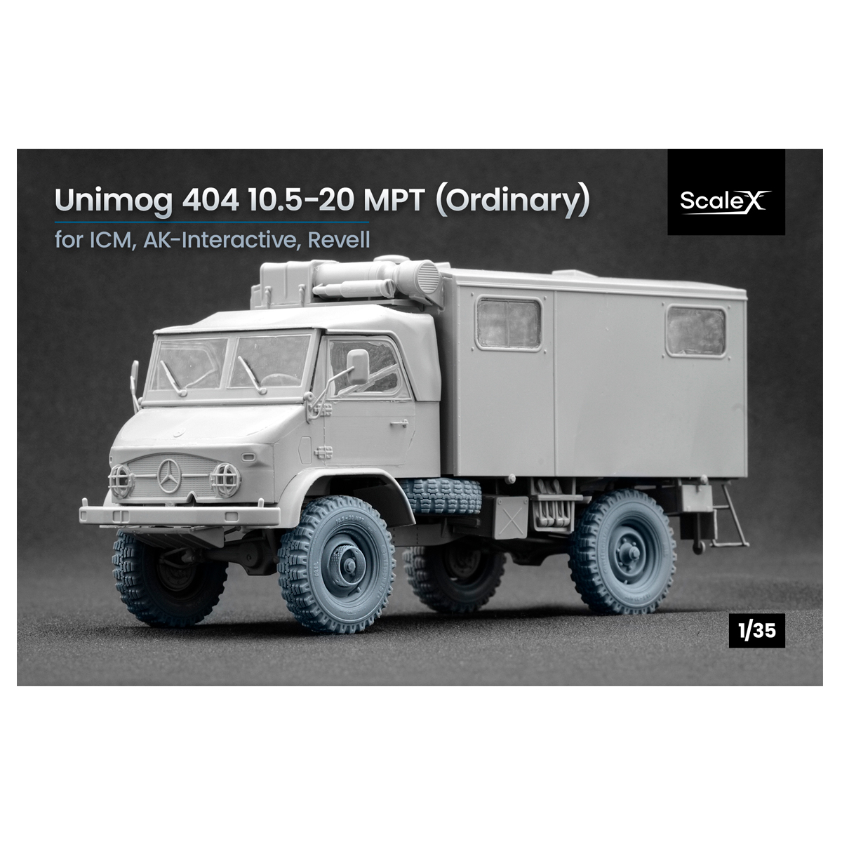 Unimog 404 10.5-20 MPT Ordinary wheel set 1/35