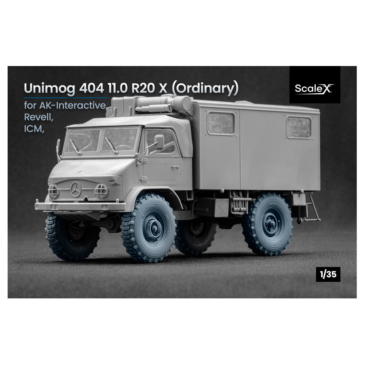 Unimog 404 11.0R20 X v2 Ordinary wheel set 1/35