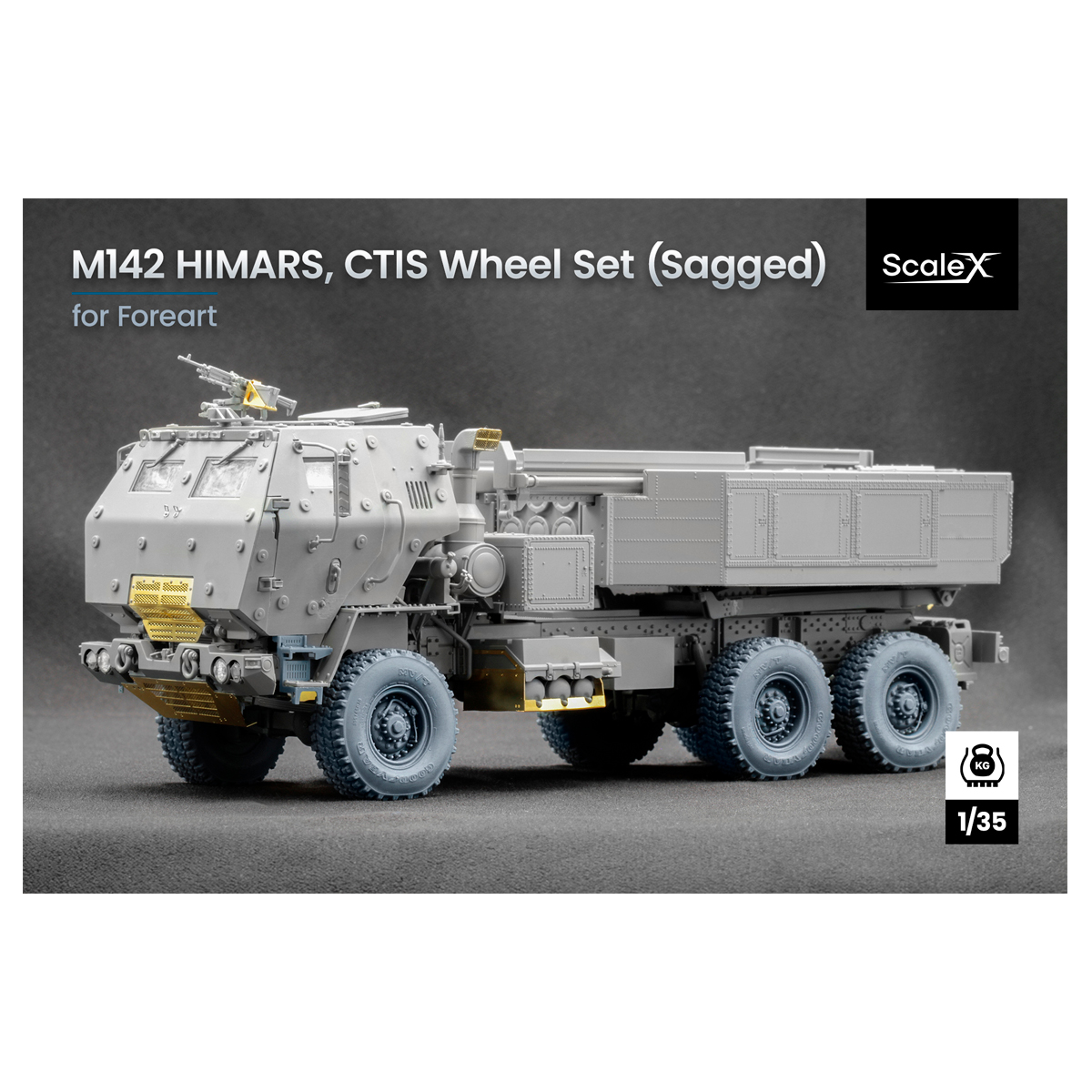 Himars CTIS Sagged wheel set 1/35