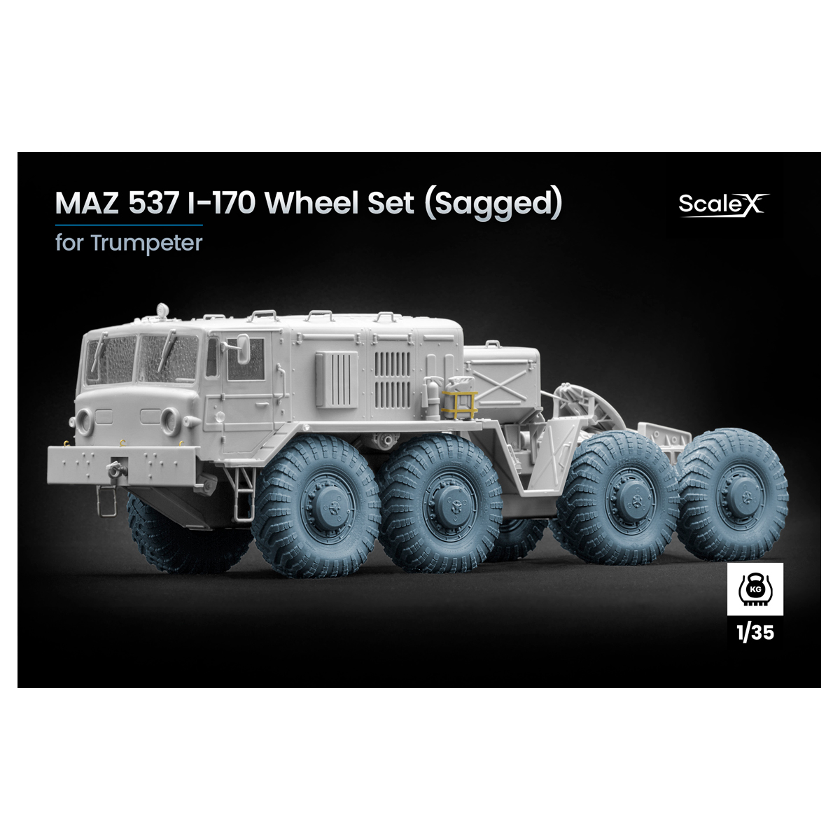 MAZ 537 I-170 Sagged wheel set 1/35