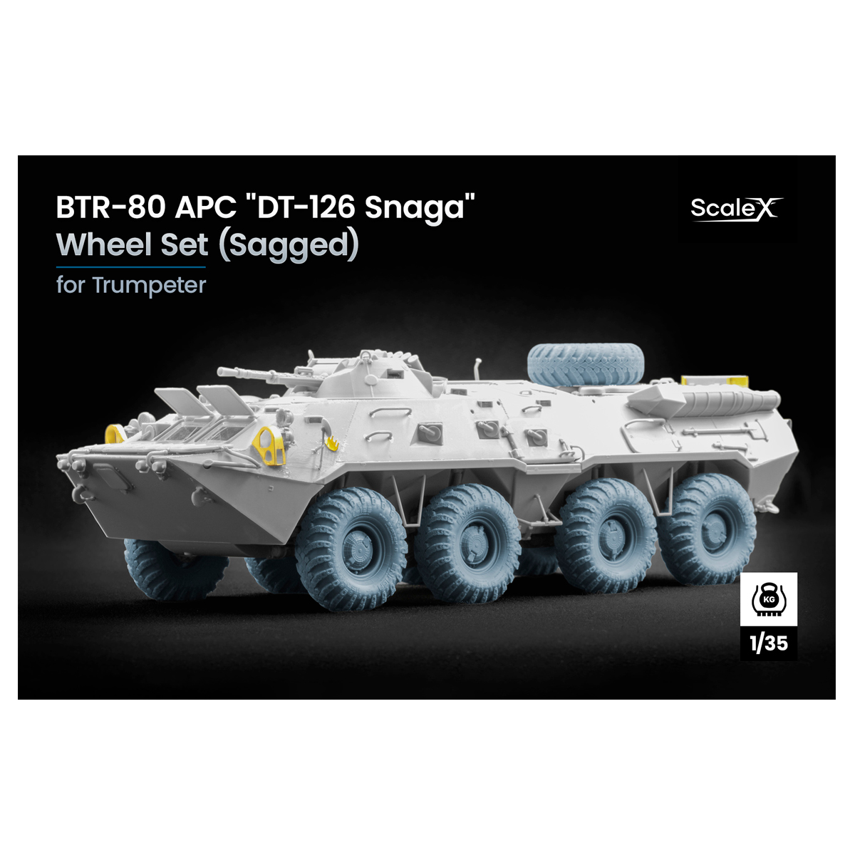 BTR-80 APC Sagged sheel “DT-126” set 1/35