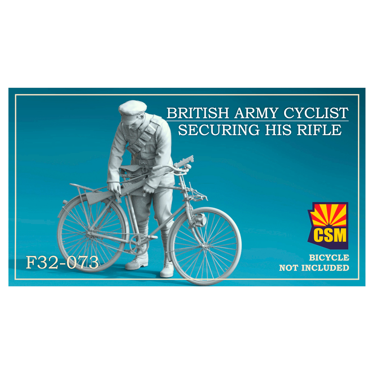 1/32 British Army Cyclist securing his rifle