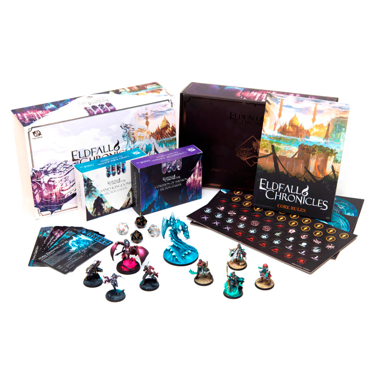 Eldfall Chronicles Two-Player Starter Set: Coalition of Thenion vs Sand Kingdoms