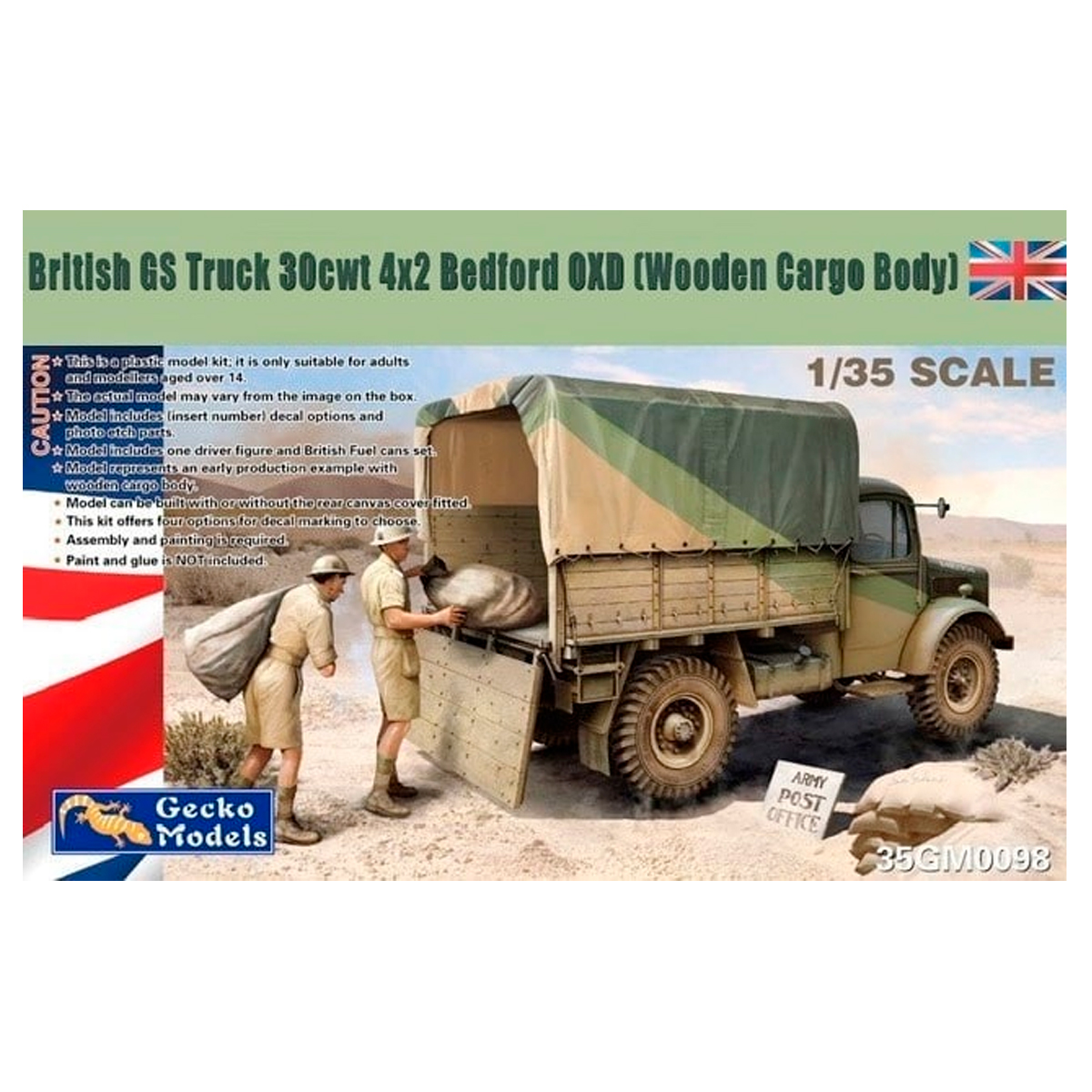 1/35 British GS Truck 30cwt 4×2 Bedford OXD (wooden cargo body)