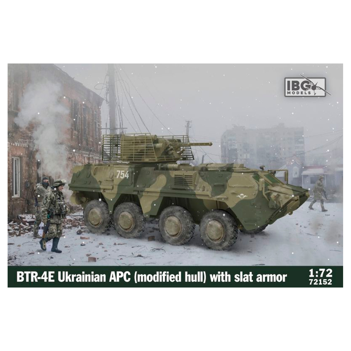 1/72 BTR-4E Ukrainian APC (Modified Hull) with Slat Arm