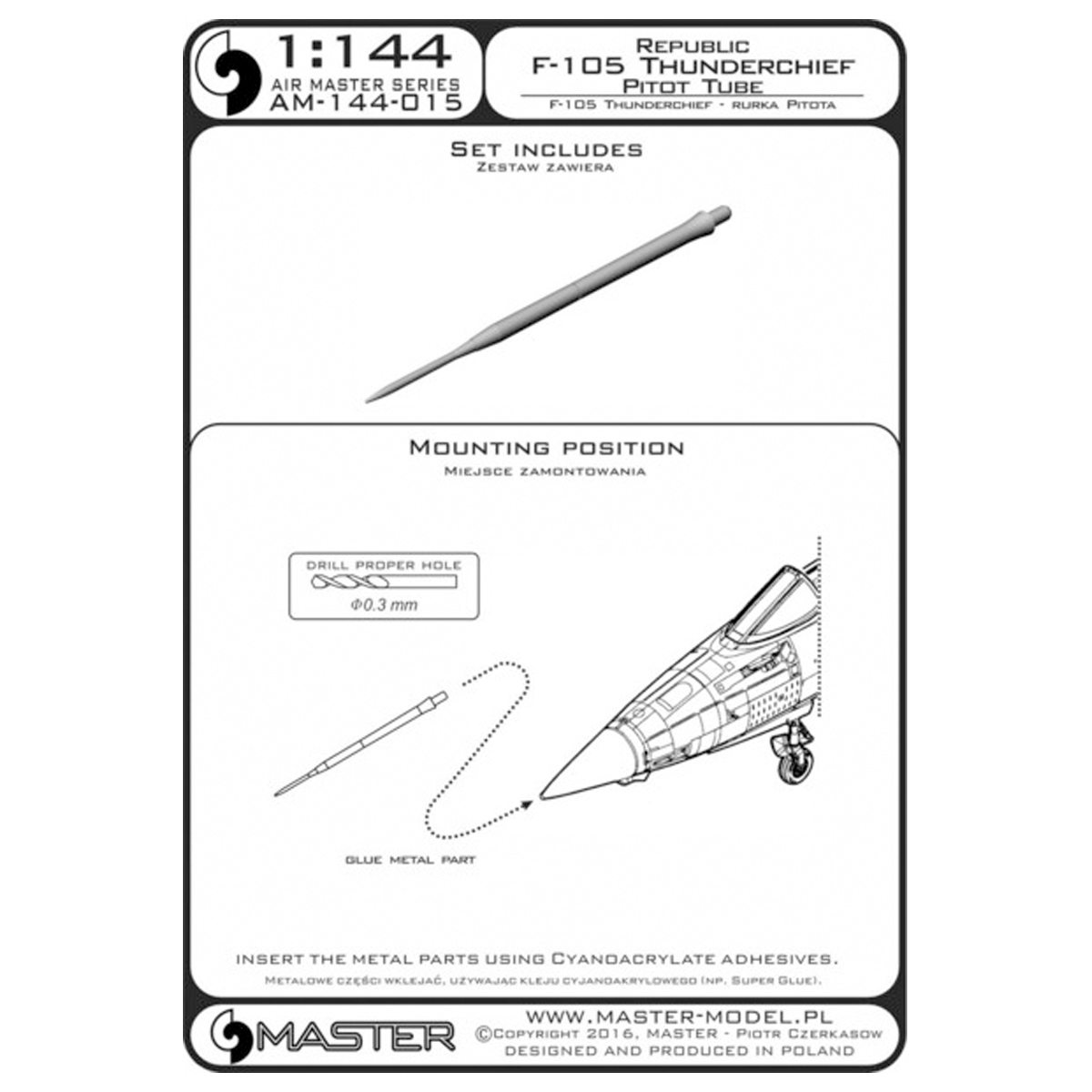 1/144 F-105 Thunderchief – Pitot Tube