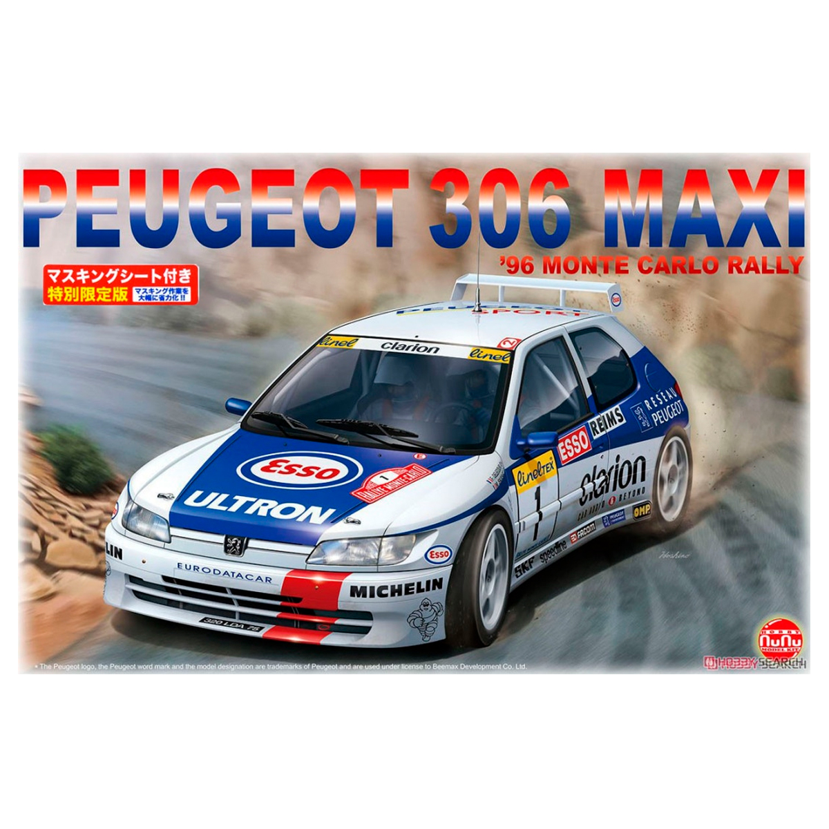 1/24 Peugeot 306 Maxi 1996 Monte Carlo Rally Winner