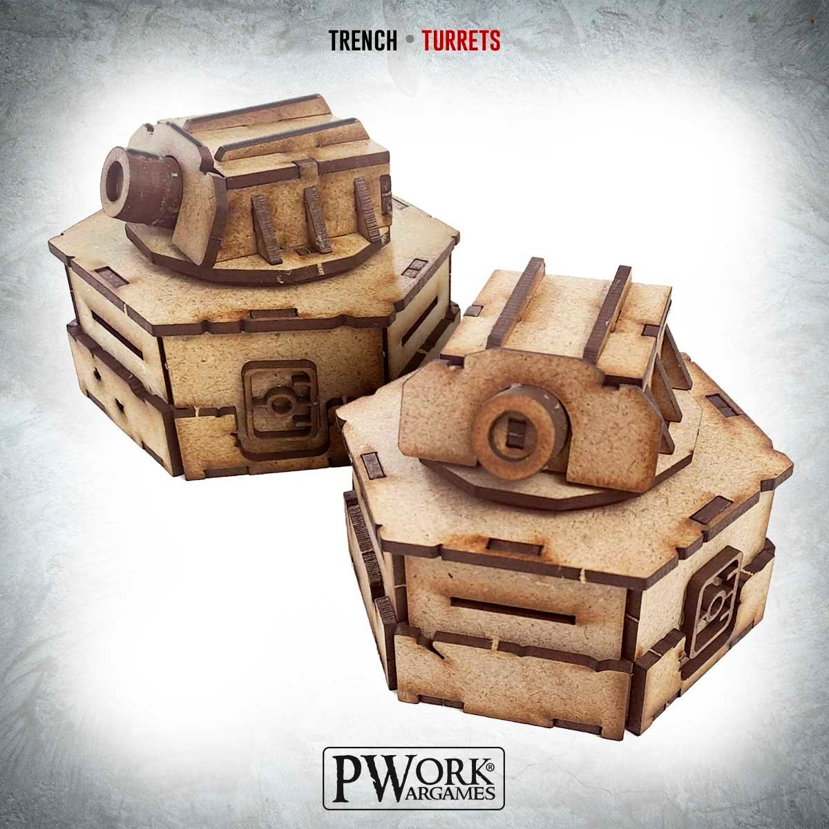 MDF Scenery Trench Turrets