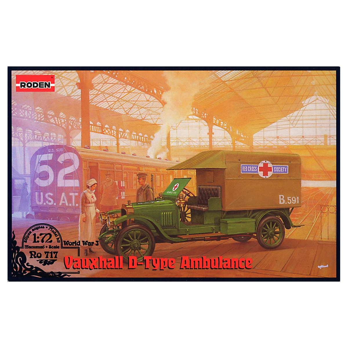 1/72 Vauxhall D-type Red cross