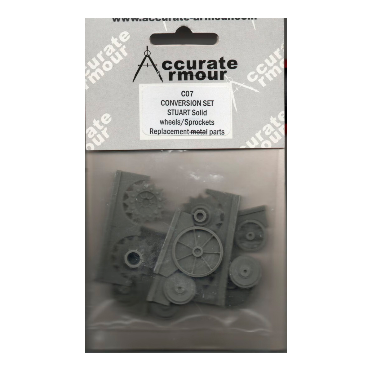 Accurate Armour 1/35 M3/M5 Stuart Solid wheel & idler set ~Tamiya~