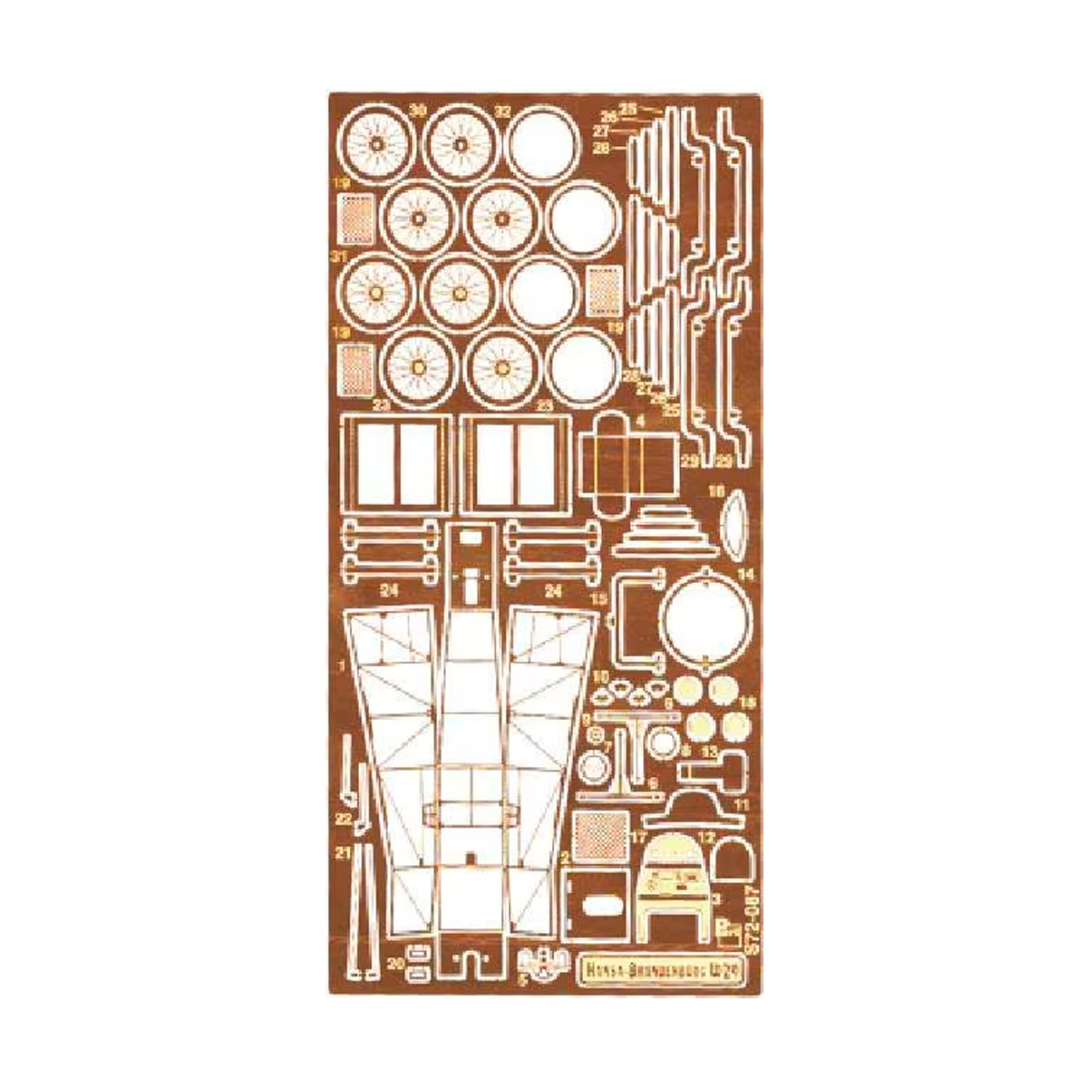 Part 1/72 Hansa Brandenburg W.29 – PE Detail Up Set (for Toko)