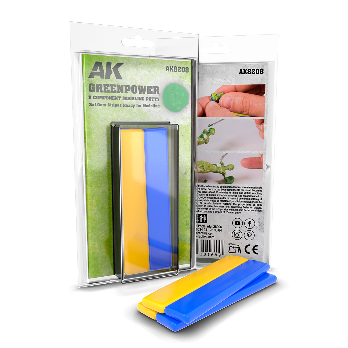 MASILLA DE MODELADO GREENPOWER 2 COMPONENTES