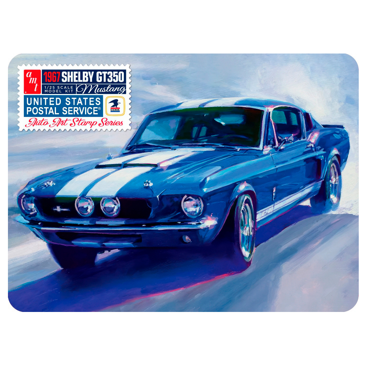 1/25 1967 Shelby GT350 Mustang – USPS “Auto Art Stamp Series” Collectible Tin