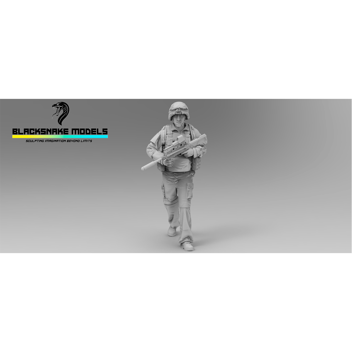 French Soldier on Patrol in Afghanistan 01 1/35