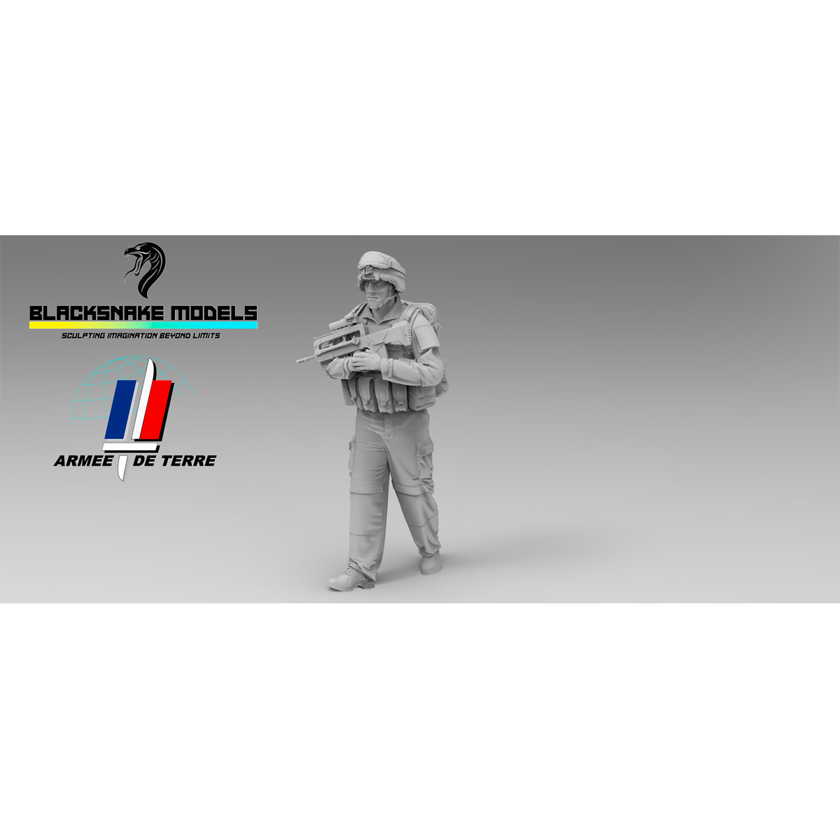 French Soldier on Patrol in Afghanistan 03 1/35