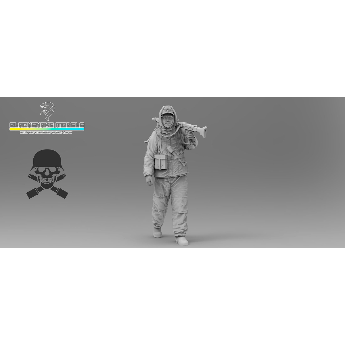 Infantryman «Totenkopf» in winter uniform, MG 42 gunner (Eastern Front) 1/35