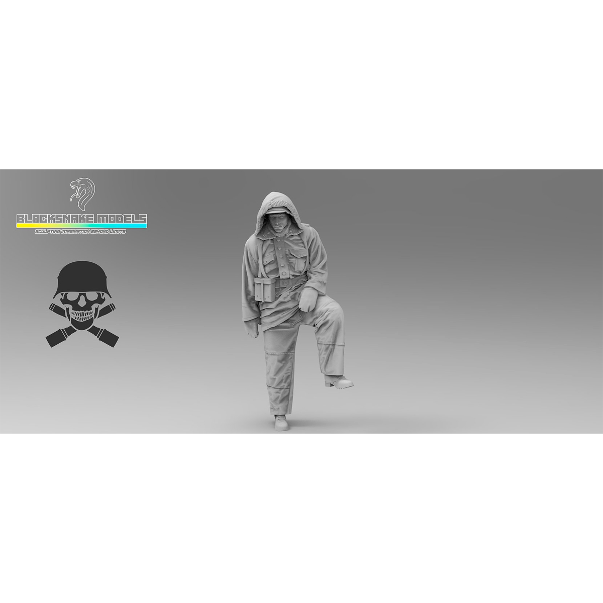 Infantryman «Totenkopf» in winter uniform, Sidecar Crew (Eastern Front) 1/35