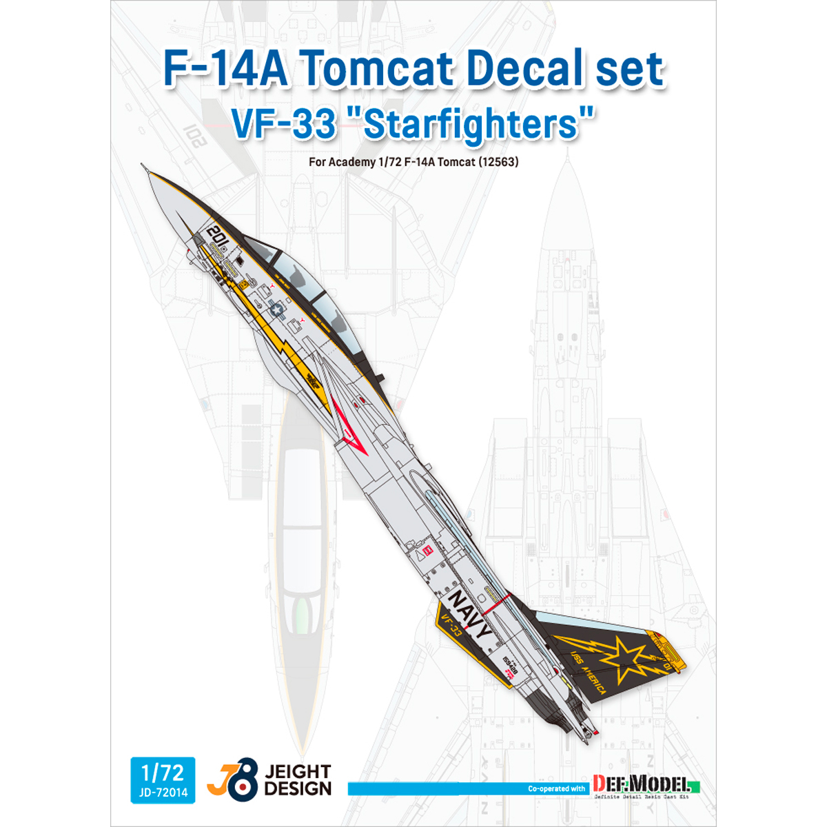 F-14A VF-33 decal set (for 1/72 Academy kit)