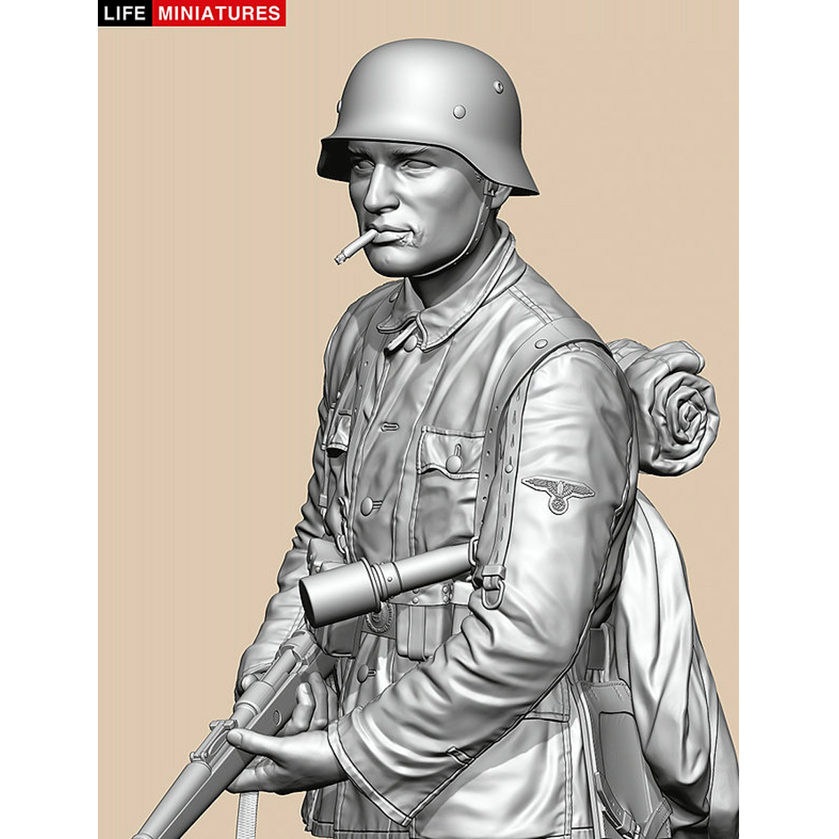Life Miniatures – Ambush at Poteau ‘SS Panzergrenadier, KG Hansen’ Battle of the Bulge, 1944 (Bust Version)